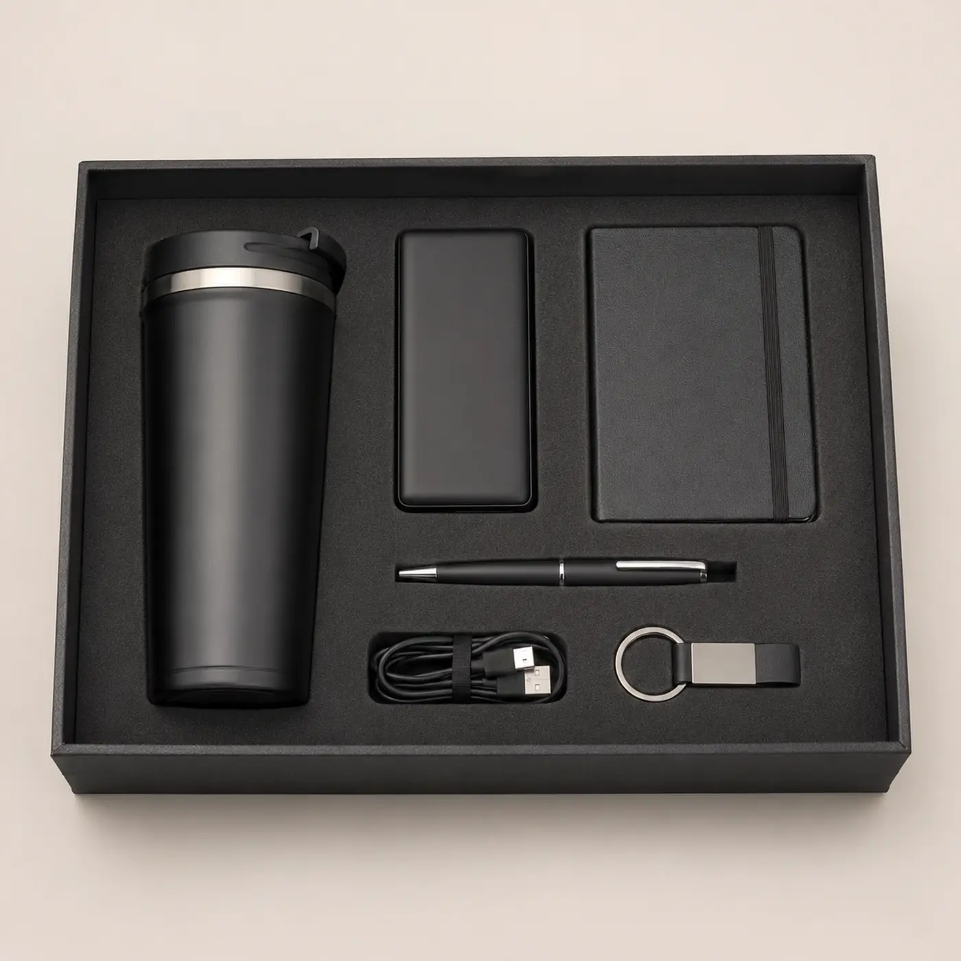 Lüks Termos & Powerbank Hediye Seti